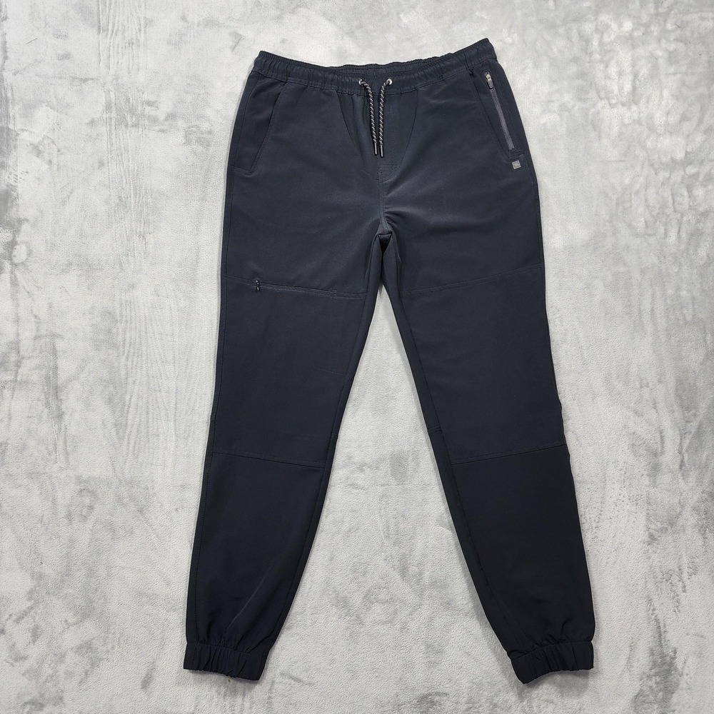 Tony Hawk Pants Mens L Black Stretch Jogger Elastic Waist Zip Pocket Skate